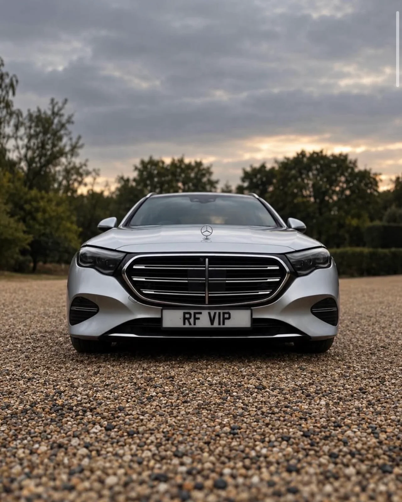 The RF Executive Travel Mercedes-Benz E-Class with RF VIP plate